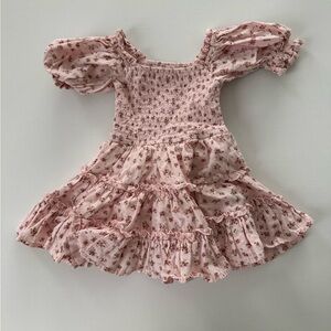 Ivy City Co Pink Floral Smocked Dress